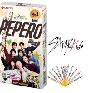 Lotte Pepero Stray Kids  White Cookie 32g(10 uds)