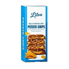 Lilva Potato Chips Milk Chocolate Cocoa Hazelnut 90g(12 uds)