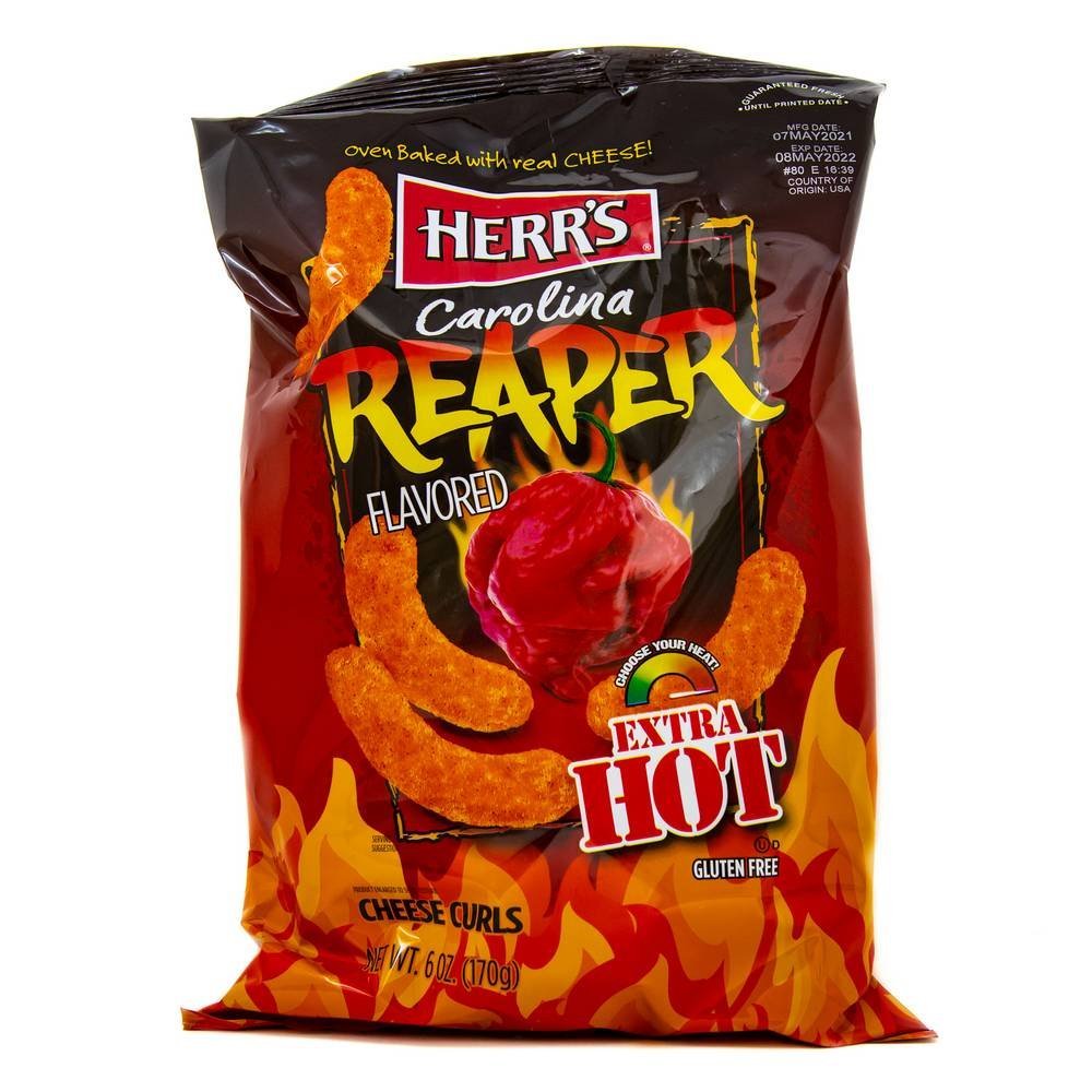 Herr´s Carolina Reaper Cheese Curls 184g (12 uds)