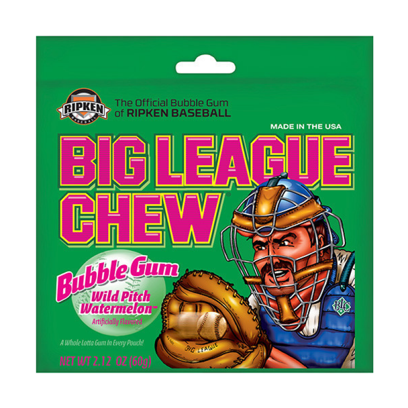 Big League Chew Bubble Gum Wild Pitch Watermelon 60g(12 uds)