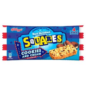 Kelloggs Rice Krispies Squares Cookies Cream 4x34gr (11uds)