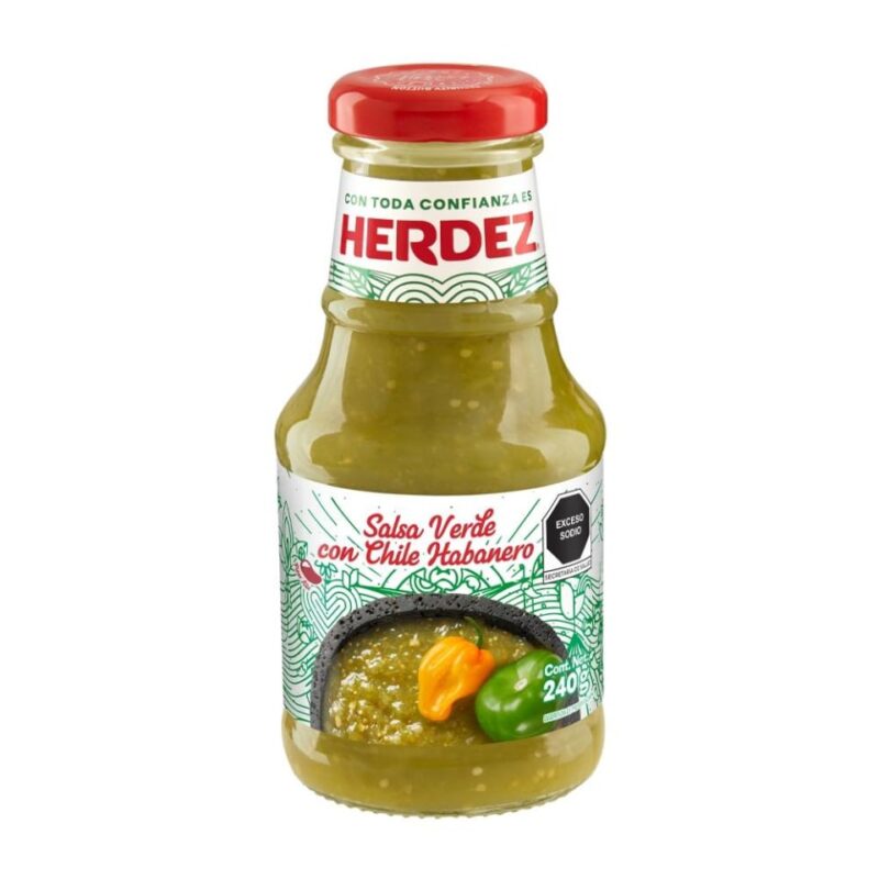 Herdez Salsa Verde Chile Habanero 240g (3uds)