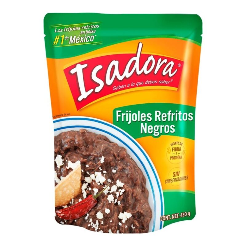 Isadora Frijoles Negros Refritos 430g (6uds)