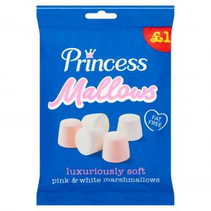 Princess Mallows Pink & White Marshmallows 150g (12 uds)