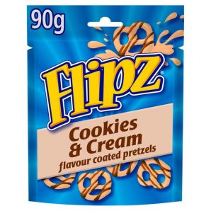 Flipz Pretzels Cookies & Cream Flavour Snacks 90g (6 uds)