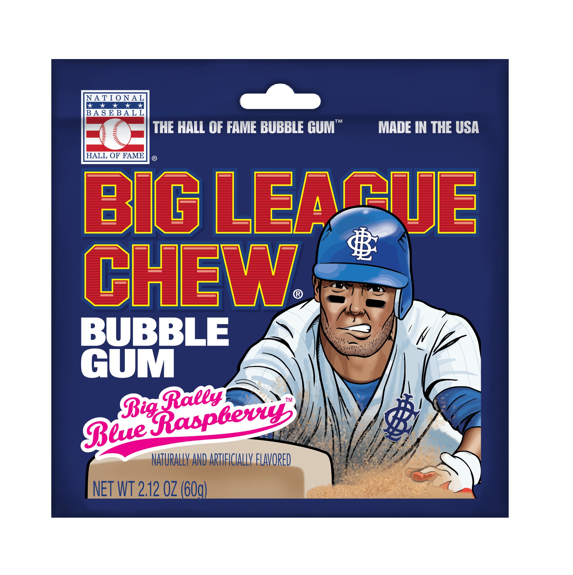 Big League Chew Bubble Gum Blue Raspberry 60g ( 12uds)