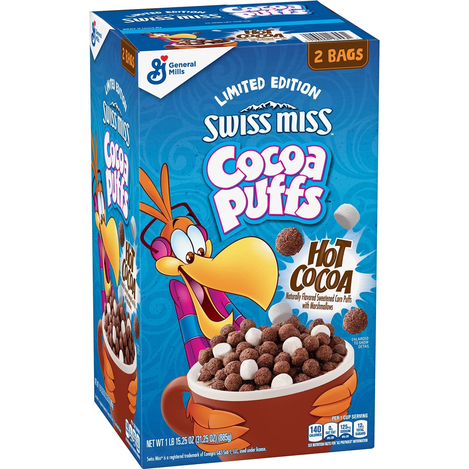 Swiss Miss Cocoa Puffs Hot Cocoa Cereal 855g(1uds)