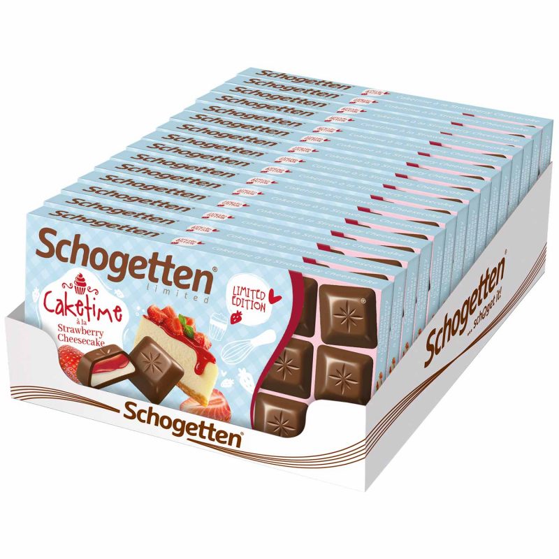 Schogetten Limited Caketime Strawberry Cheesecake 100g(15uds)