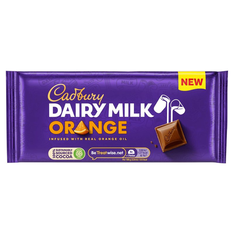 Cadbury Dairy Milk Orange 95g (22uds) *Precio Marcado
