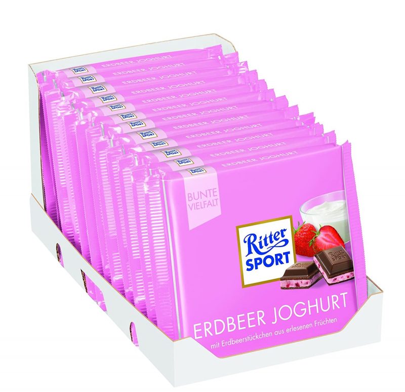 Ritter Sport Erdbeer Joghurt 100g (12uds)