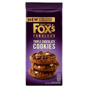 Fox's Triple Chocolate Cookies 180gr (6 uds)