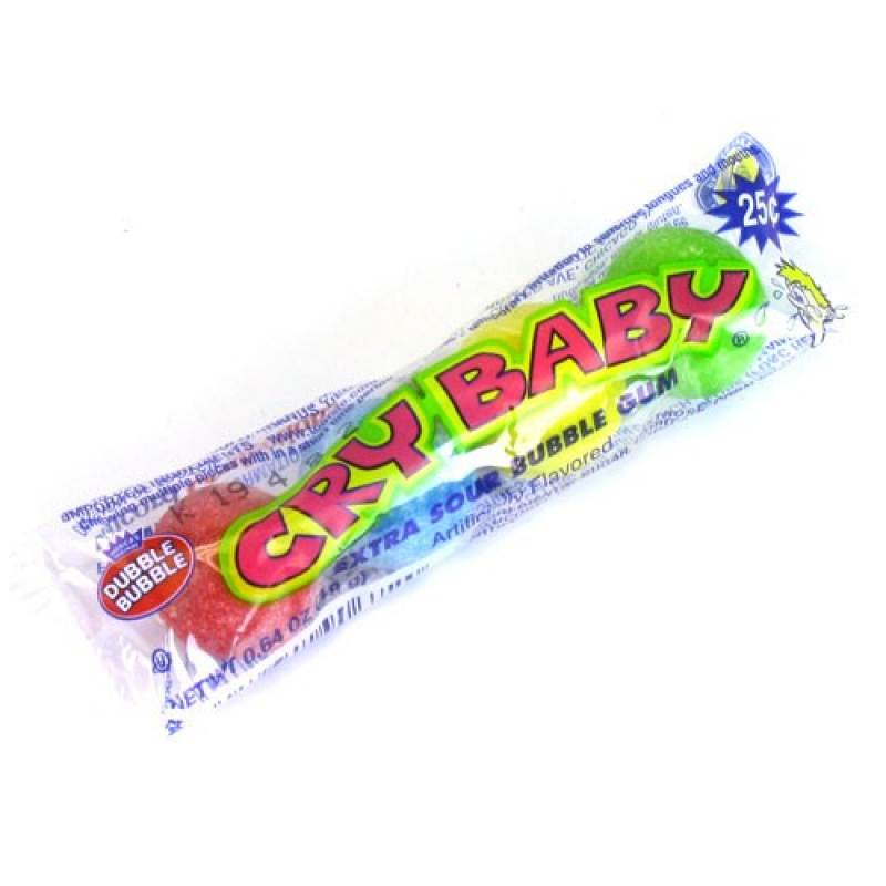 Cry Baby Extra Sour Bubble Gum 18g (36 uds)