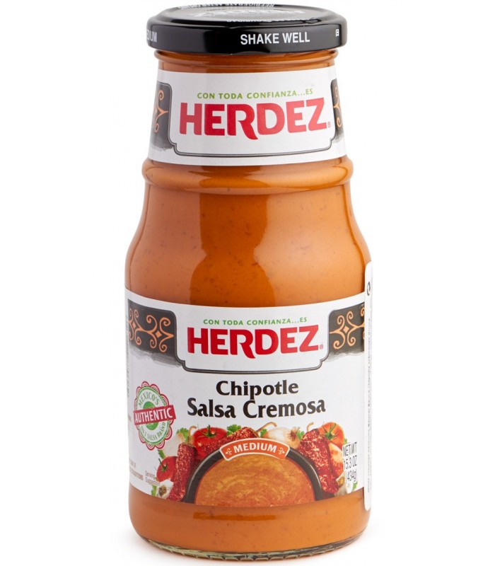 Herdez Salsa Chipotle Cremosa Glass 434gr (3uds)