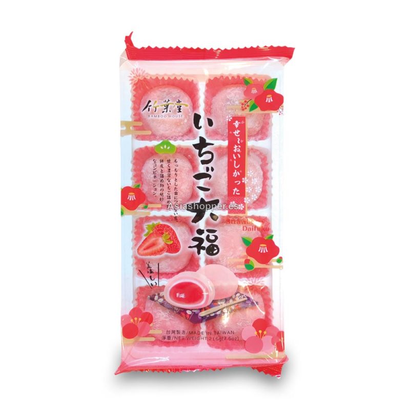 Bamboo House Mochi Fresa 216g (6uds)