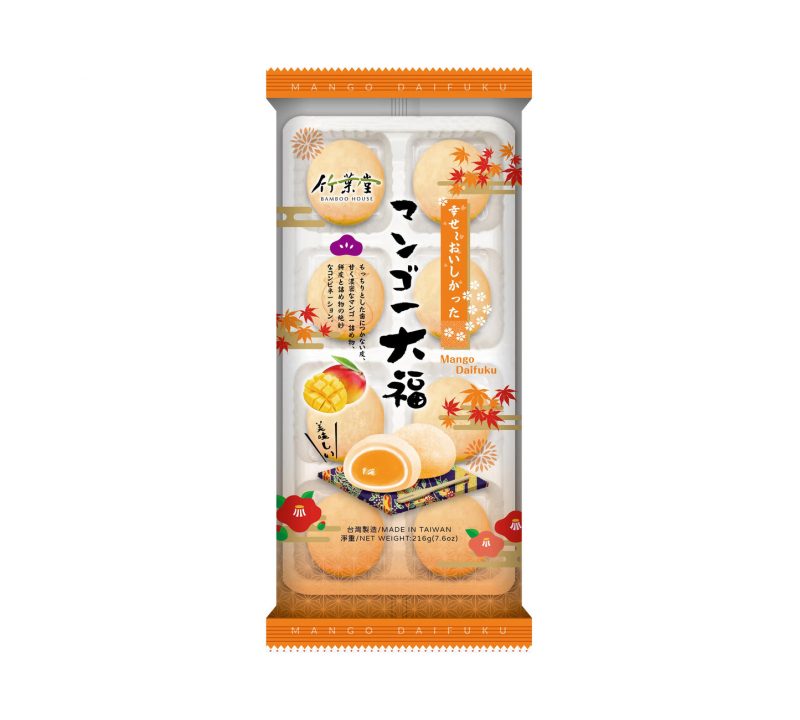 Bamboo House Mochi Mango 216g (6uds)