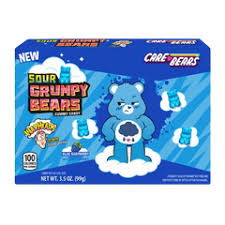 Warheads Sour Grumpy Bears Blue Raspberry Box 99gr(12 uds)