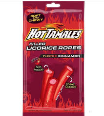 Hot Tamales Filled Ropes 85g(12 Uds)