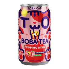 Boba Cat Strawberry Peach 315ml(24 uds)