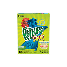 Fruit Roll Ups Sour Blue Raspberry Berry Punch 14g (1ud)