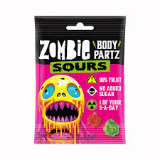 Zombie Sour Body Partz Gummies 35g(12 Uds)
