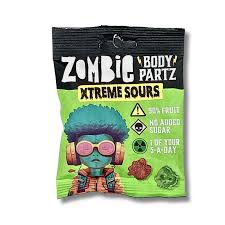 Zombie Xtreme  Sours Body Partz Gummies 35g(12 Uds)
