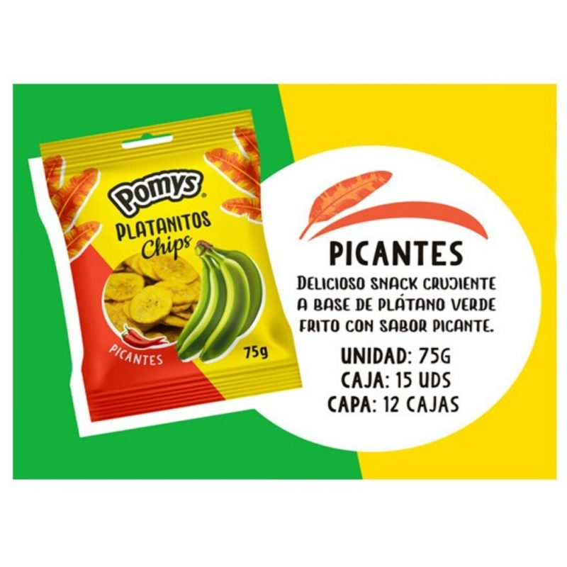 Pomys Platanitos Chips Picante 75g(15 uds)