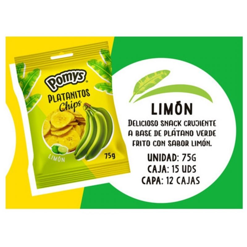 Pomys Platanitos Chips Limón 75g(15 uds)