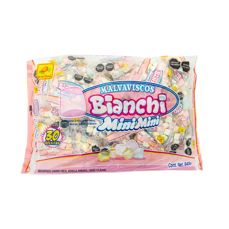 Malvavisco De la Rosa Mini Bianchi 28g(30 Uds)