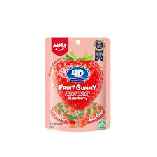Amos 4D Juicy Burst Strawberry Fruit Gummy 65g(24 Uds)
