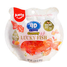 Amos 4D Gummy Lucky Fish 112g(12 Uds)