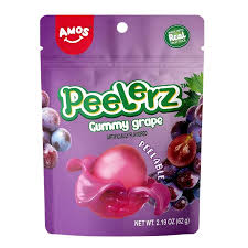 Amos Peelerz Gummy Grape 170g(12 Uds)