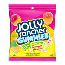 Jolly Rancher Gummies Sours Lemonade 2 Flavours 182g(1 ud)