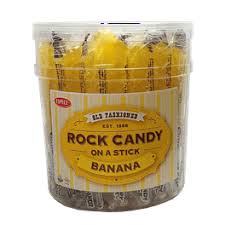 Espeez Banana Rock Candy no a Stick Tub 23g(36 Uds)