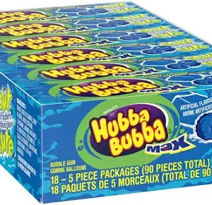 Hubba Bubba Sour Blue Raspberry Max Gum 40gr(18 Uds)