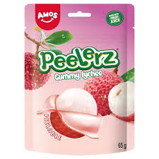 Amos Peelerz Gummy Lychee  65g(24 Uds)