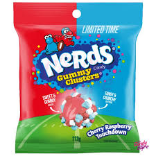 Nerds Gummy Clusters Cherry Raspberry Touchdown 113gr(10 uds)