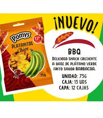 Pomys Platanitos Chips Barbacoa 75g(15 uds)