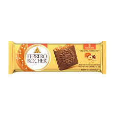 Ferrero Rocher Milk Chocolate Squares With Hazelnut and Caramel 31.5g(12 uds)