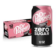 Dr Pepper Zero Strawberry Cream 355ml(12 uds)
