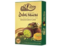 Qlove Dubai Chocolate & Pistachio Kunafa  Deluxe Mochi 168g(1 ud)