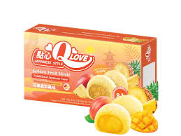 Qlove Golden Fruit Premium Filling Mini Mochi 80g(1 ud)